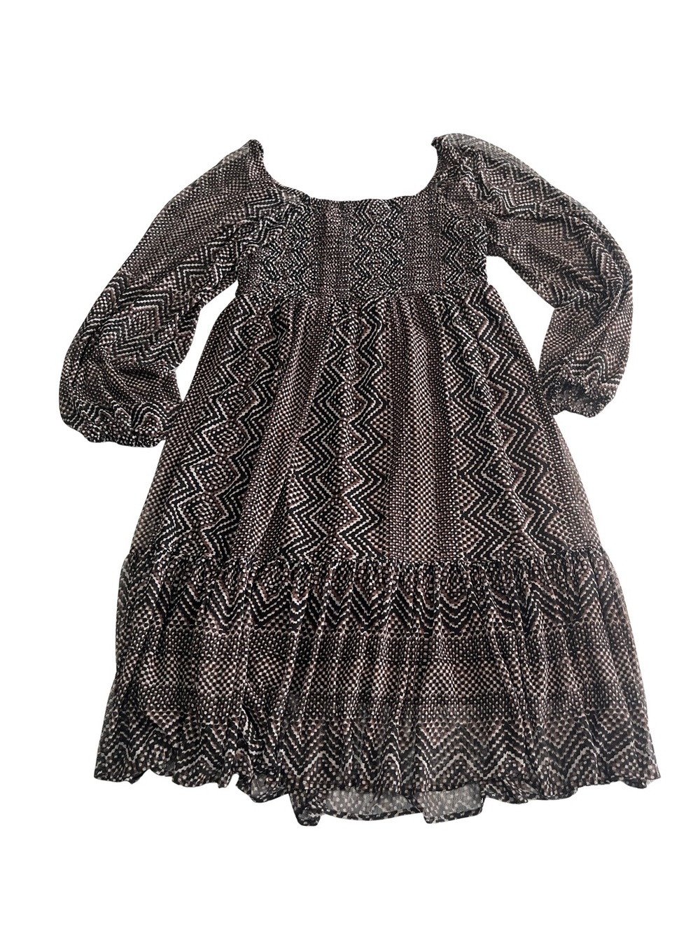 Just Taylor Brown Whimsigoth Boho Fairy Dress Smocked Medium - Picture 2 of 7
